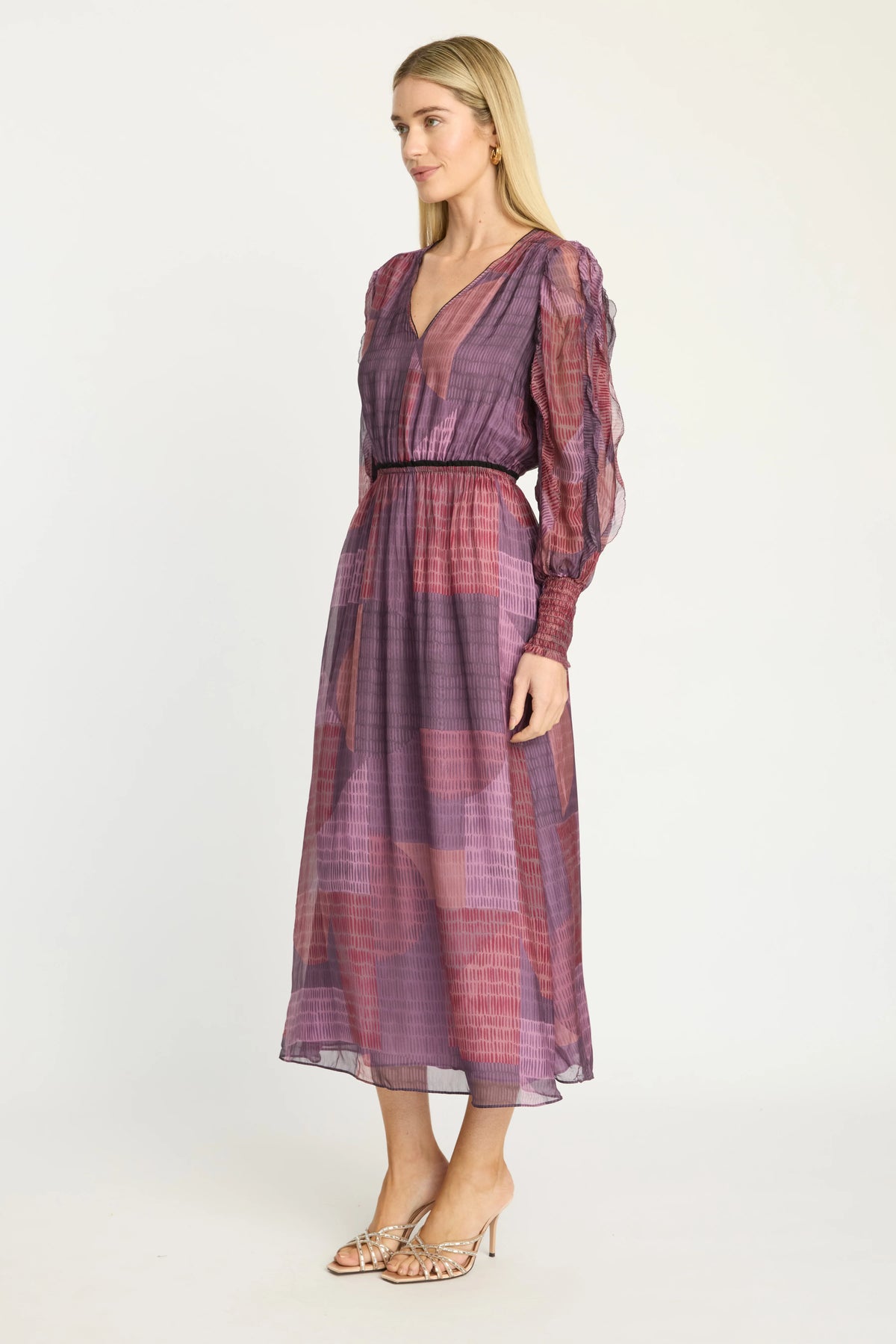 Stace Maxi Dress in Dusky Geo Caballero Collection Jilli Boutique