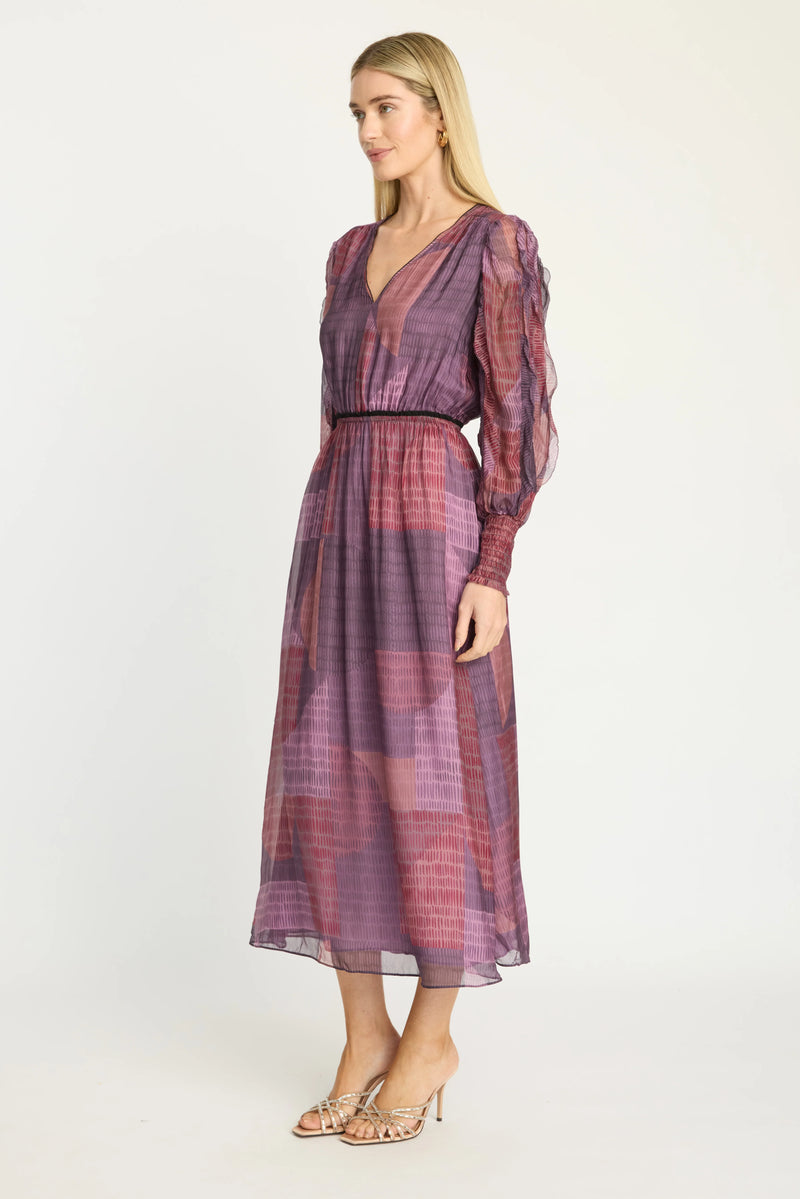 Stace Maxi Dress in Dusky Geo Caballero Collection Jilli Boutique