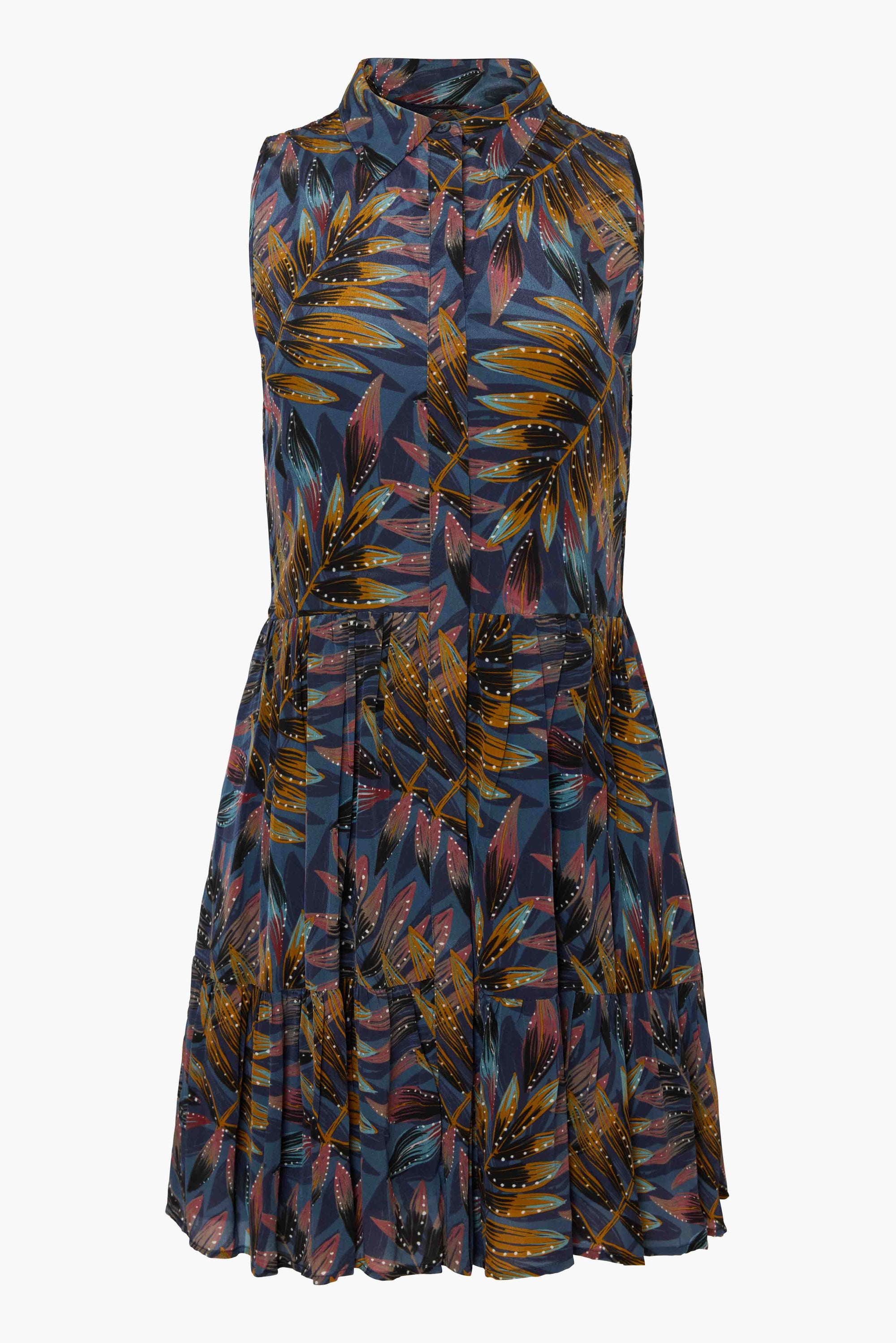 Prue Dress in Midnight Palm Caballero Collection Jilli Boutique