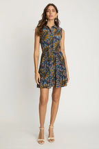 Prue Dress in Midnight Palm Caballero Collection Jilli Boutique Buckhead Dunwoody