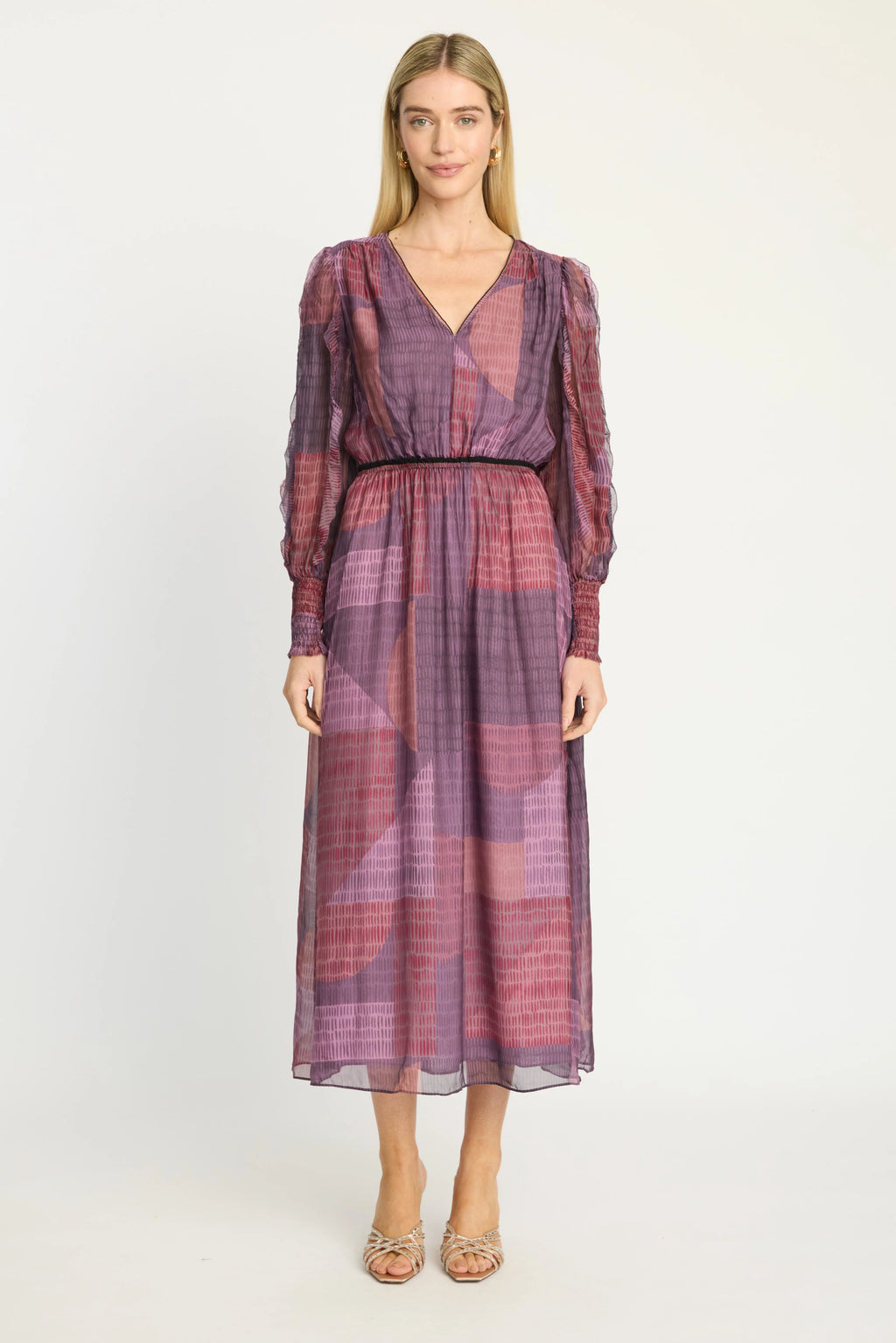 Stace Maxi Dress in Dusky Geo CA447 Caballero Collection Jilli Boutique