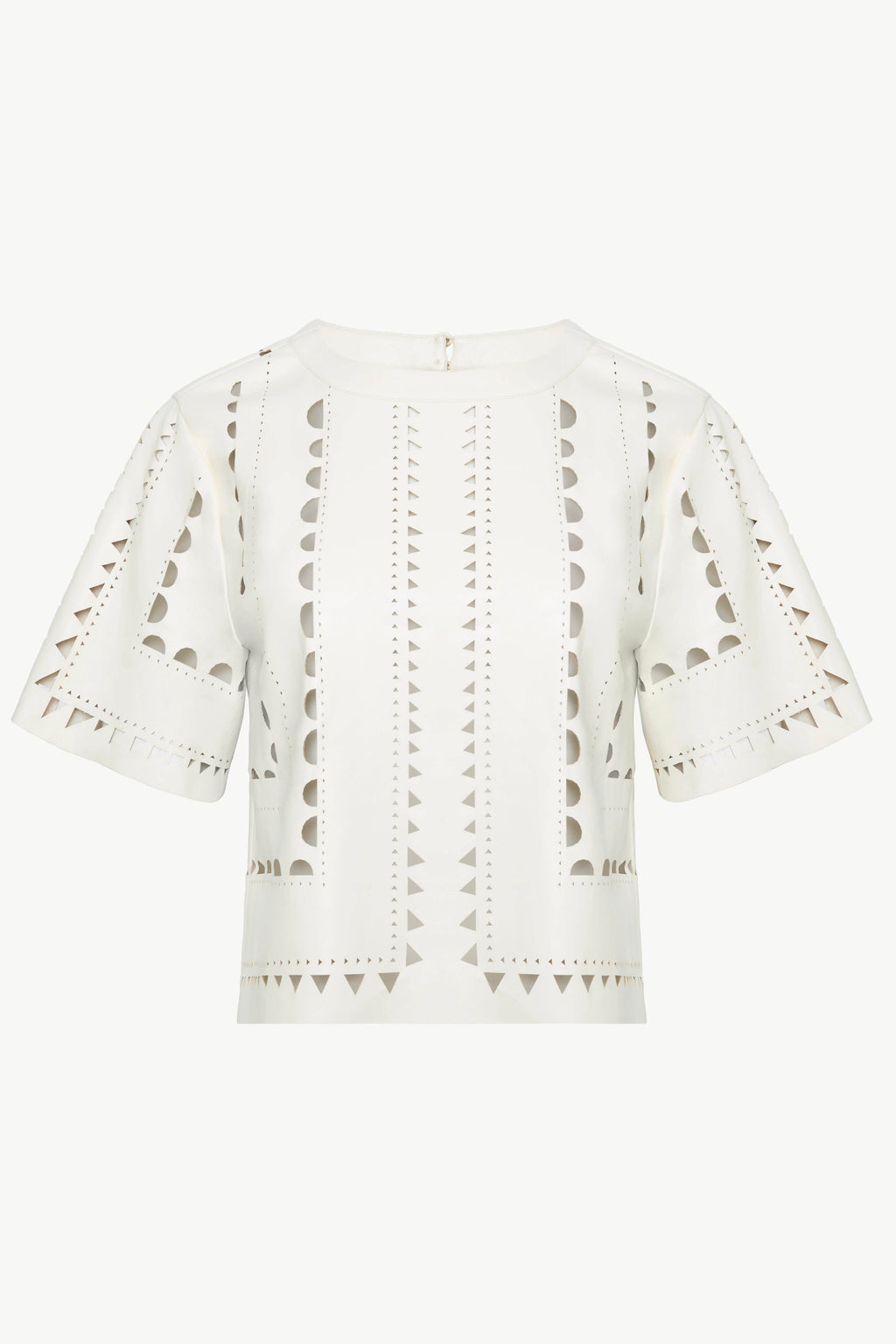 Caballero Collection Anisa Top in Antique White Vegan Leather Jilli Boutique Atlanta