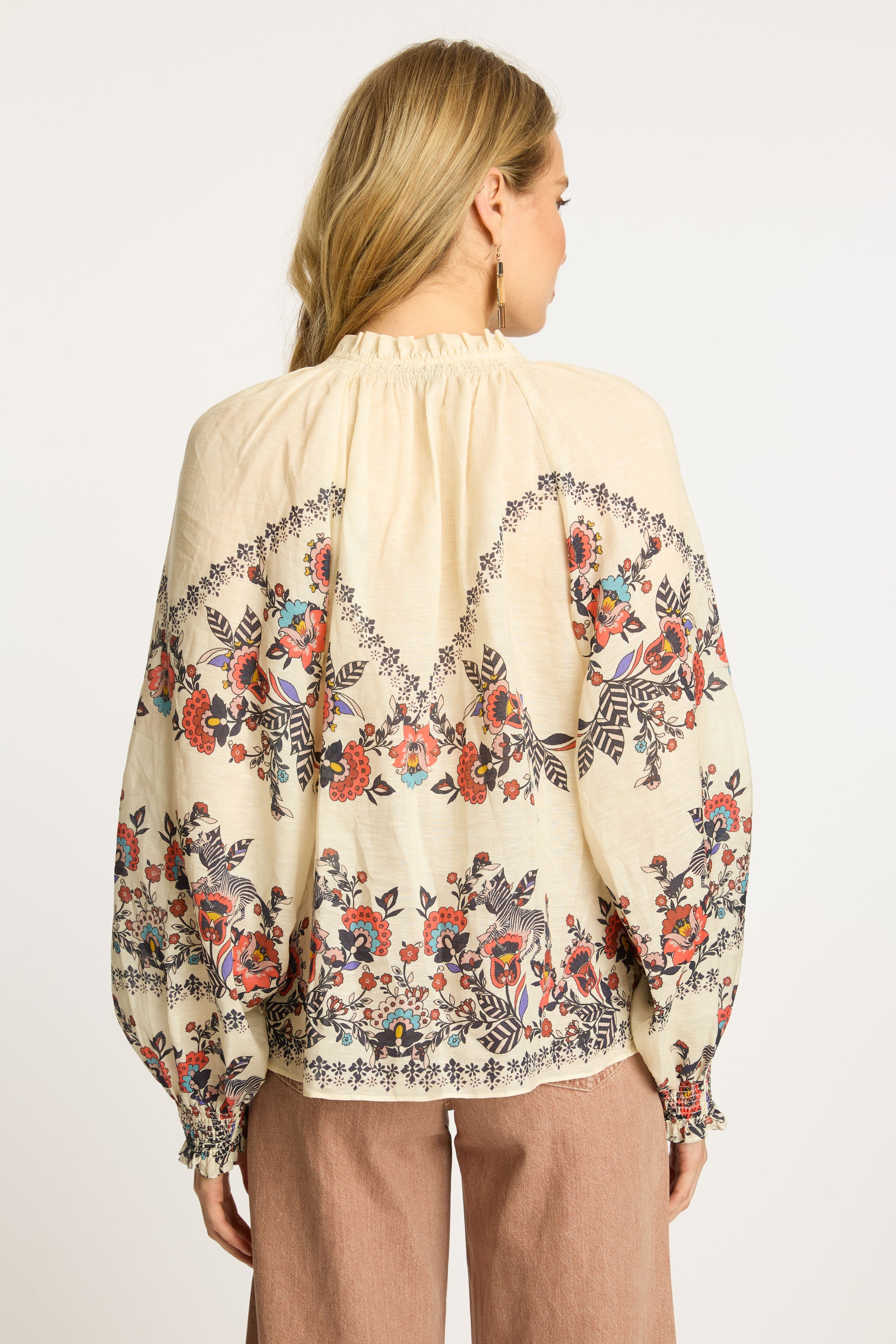  Vickie Top in Zebra Leaf Jilli Boutique Caballero Collection Dunwoody Sandy Springs