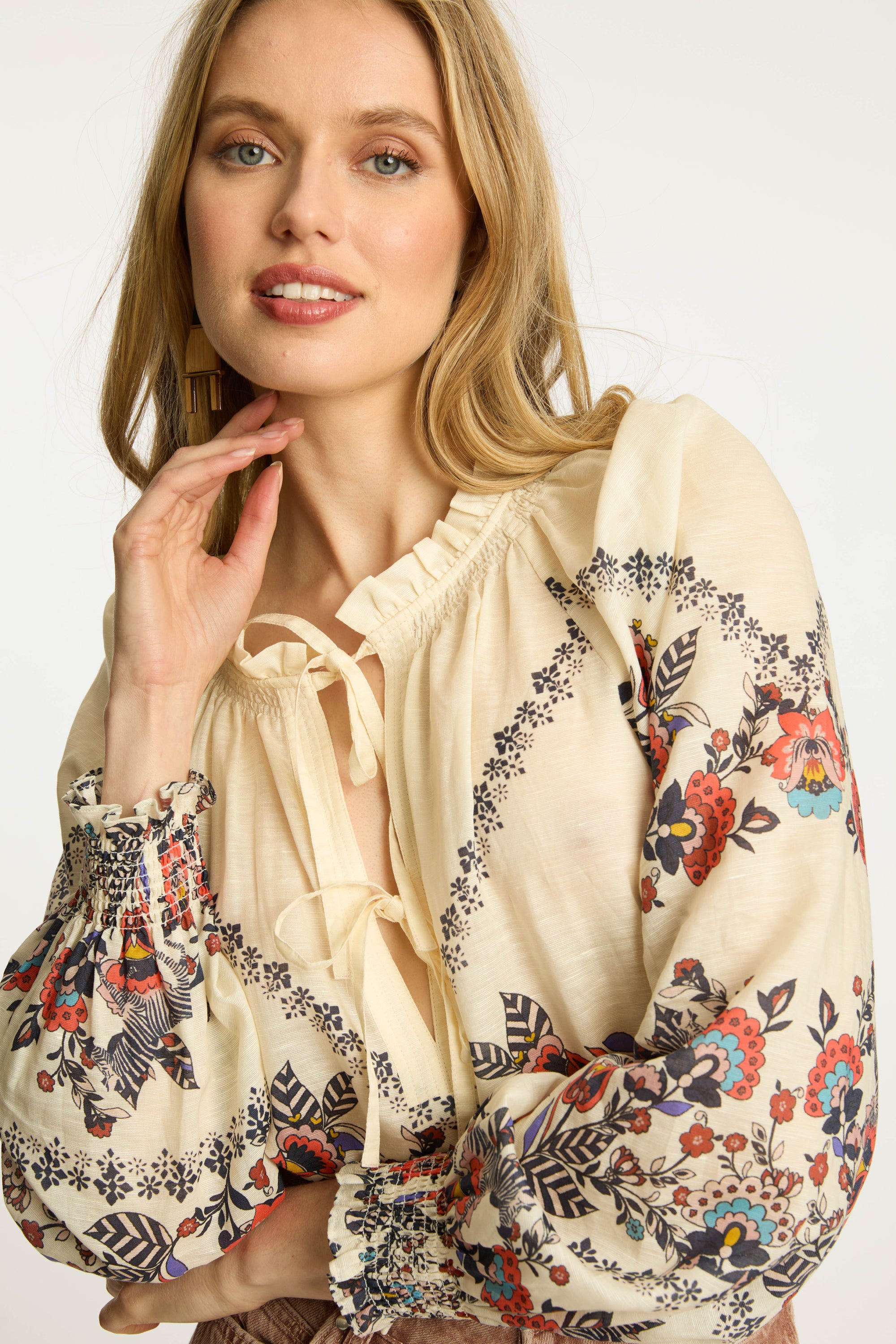  Vickie Top in Zebra Leaf Jilli Boutique Caballero Collection Chastain Square