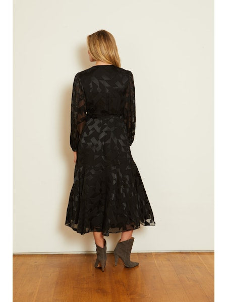 Caballero Collection Jilli Boutique London Dress Black wrap dress