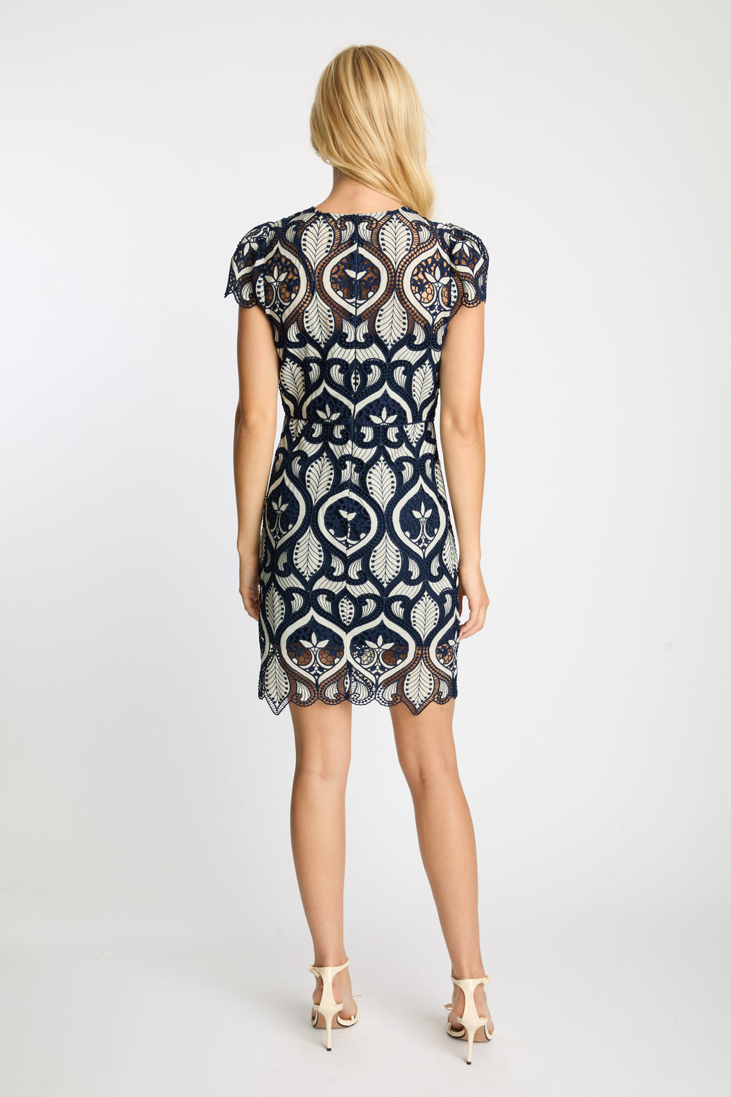 Caballero Vanna Dress Navy Cream Jilli Boutique Atlanta