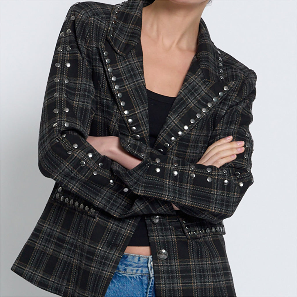 Felix Plaid Studded Jacket