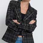 Felix Plaid Studded Jacket