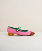 Rhiannon in Nassau Charlotte Stone Colorblock Suede Shoes Jilli Boutique
