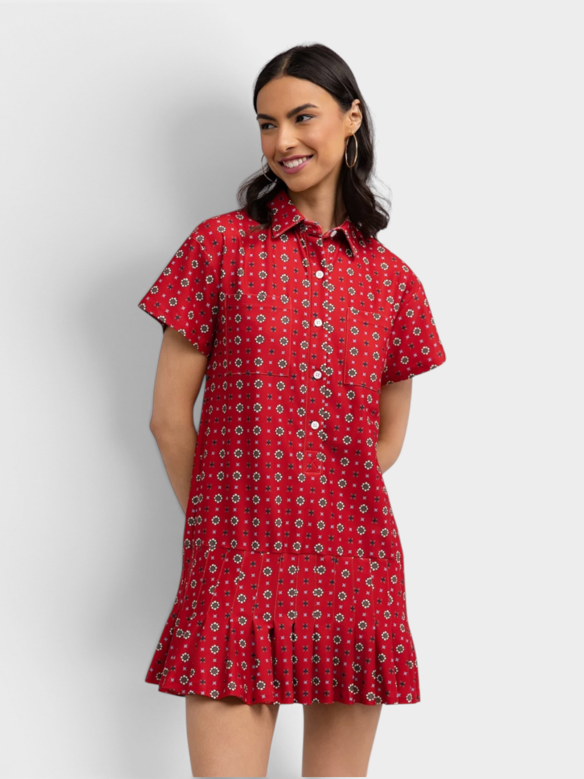 Aspen Dress Cherry Scarf Dot by Smith and Quinn