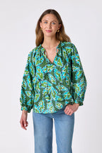 Crosby by Mollie Burch Moss Mirage Top Jilli Boutique Blouse