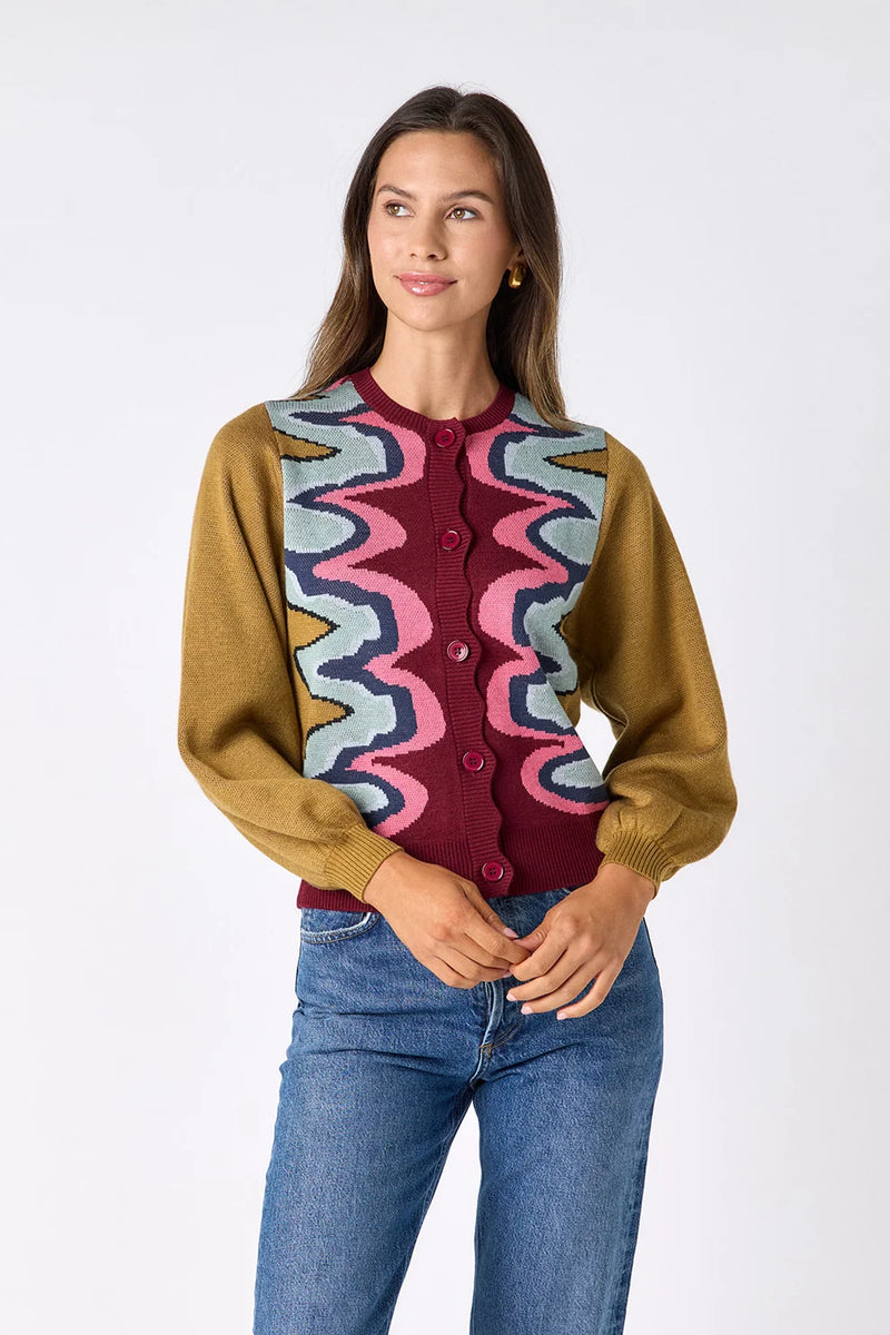 Colson Cardigan in Serpentine Crosby By Molly Burch Jilli Boutique Dunwoody