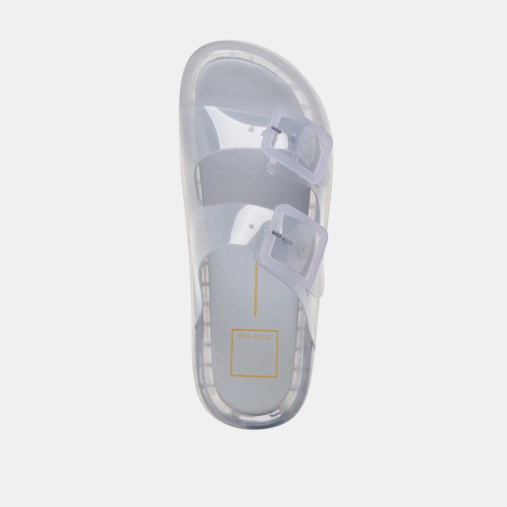 Julio Sandals Dusty Blue Vinyl Jilli Atlanta Dolce Vita