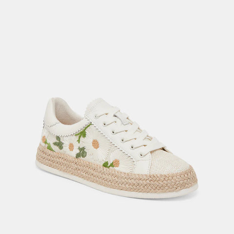 azalia white floral raffia sneaker dolce vita jilli boutique atlanta 