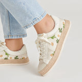 azalia white floral raffia sneaker dolce vita jilli boutique