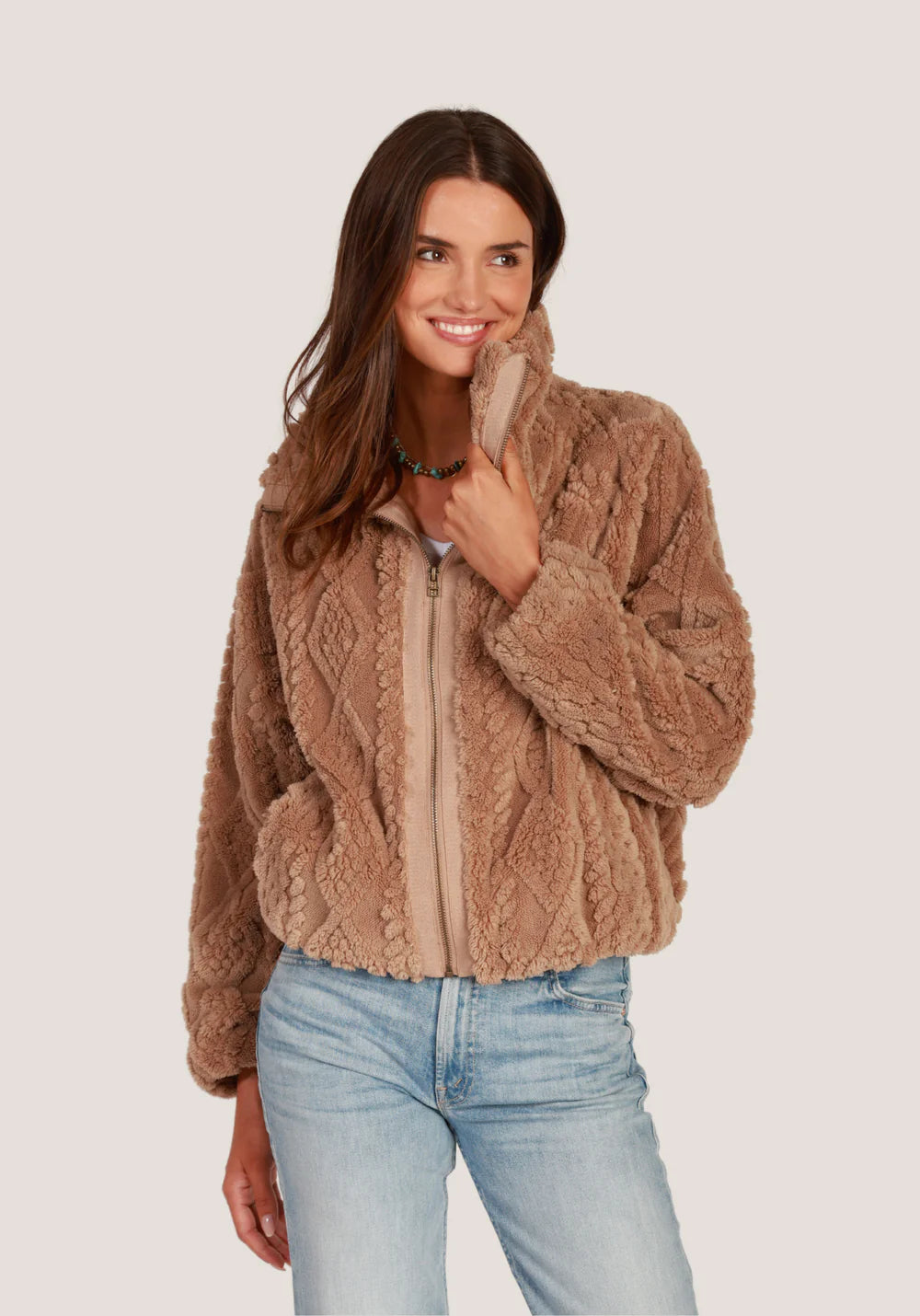 so cozy cable knit jacket dylan jilli boutique atlanta