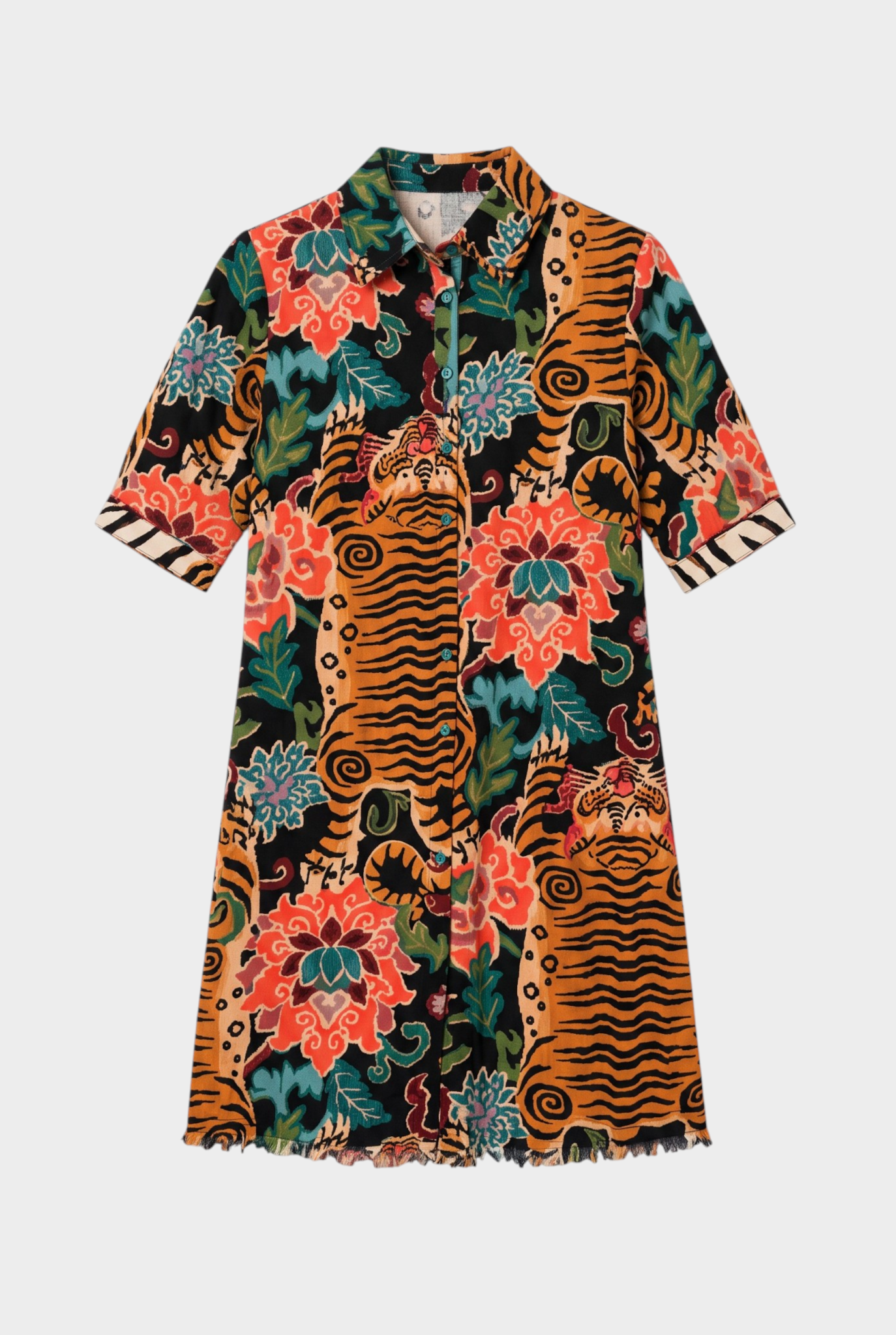 Chatham Dress Tiger Rug Print