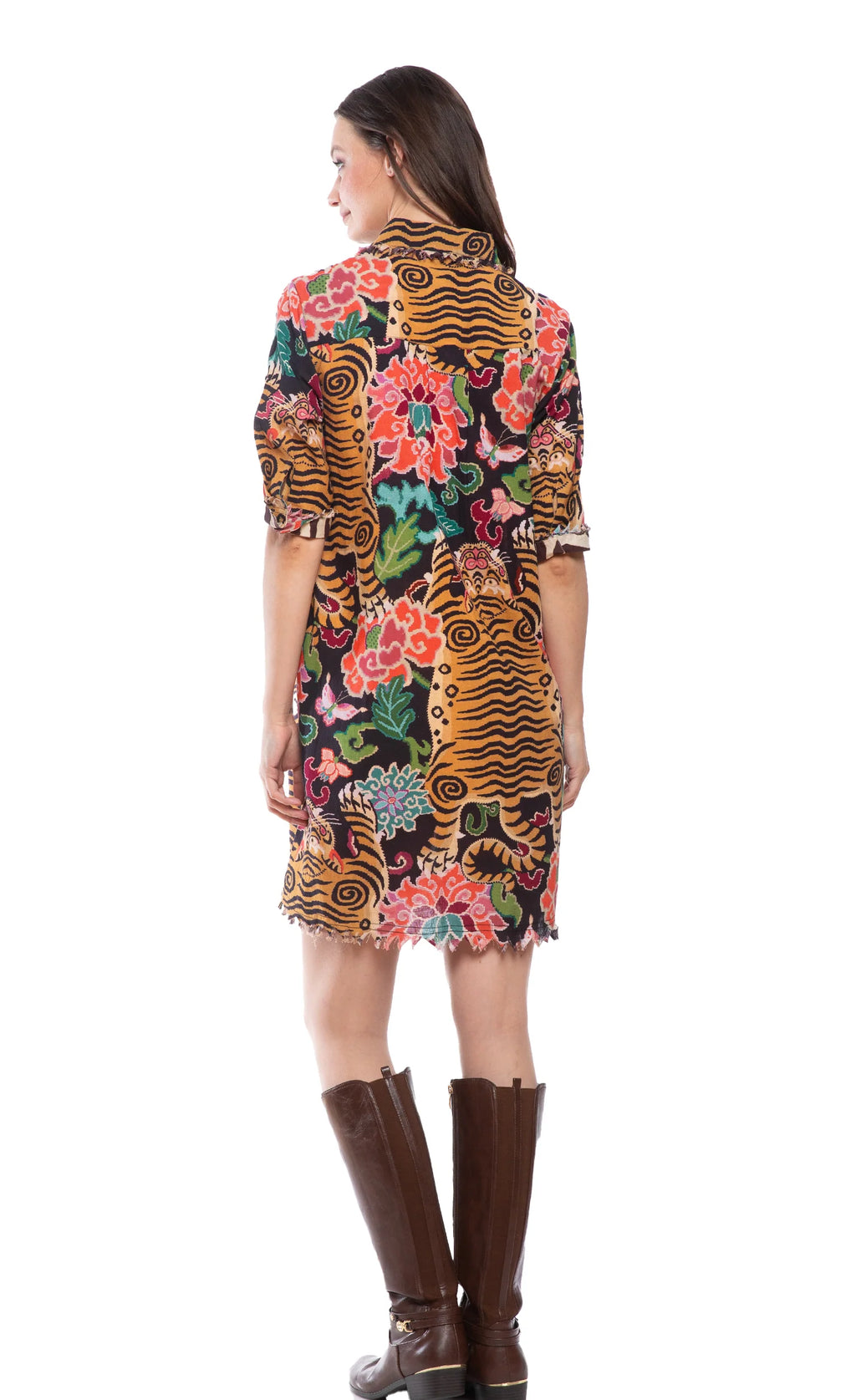 Chatham Dress Tiger Rug Print Dizzy Lizzy Jilli Boutique Dunwoody