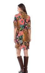 Chatham Dress Tiger Rug Print Dizzy Lizzy Jilli Boutique Dunwoody