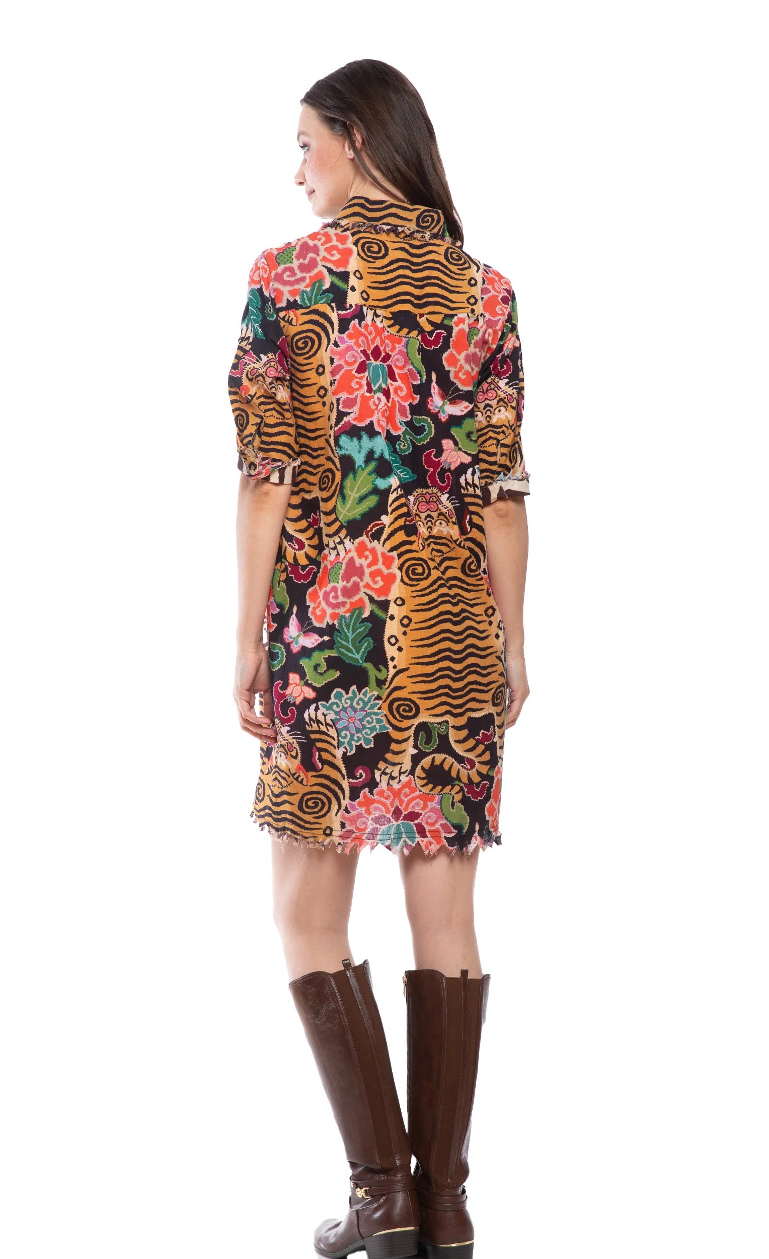 Chatham Dress Tiger Rug Print Dizzy Lizzy Jilli Boutique Dunwoody