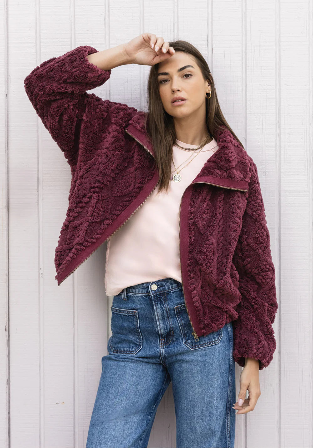 Dylan So Cozy Cable Jacket Jilli Boutique
