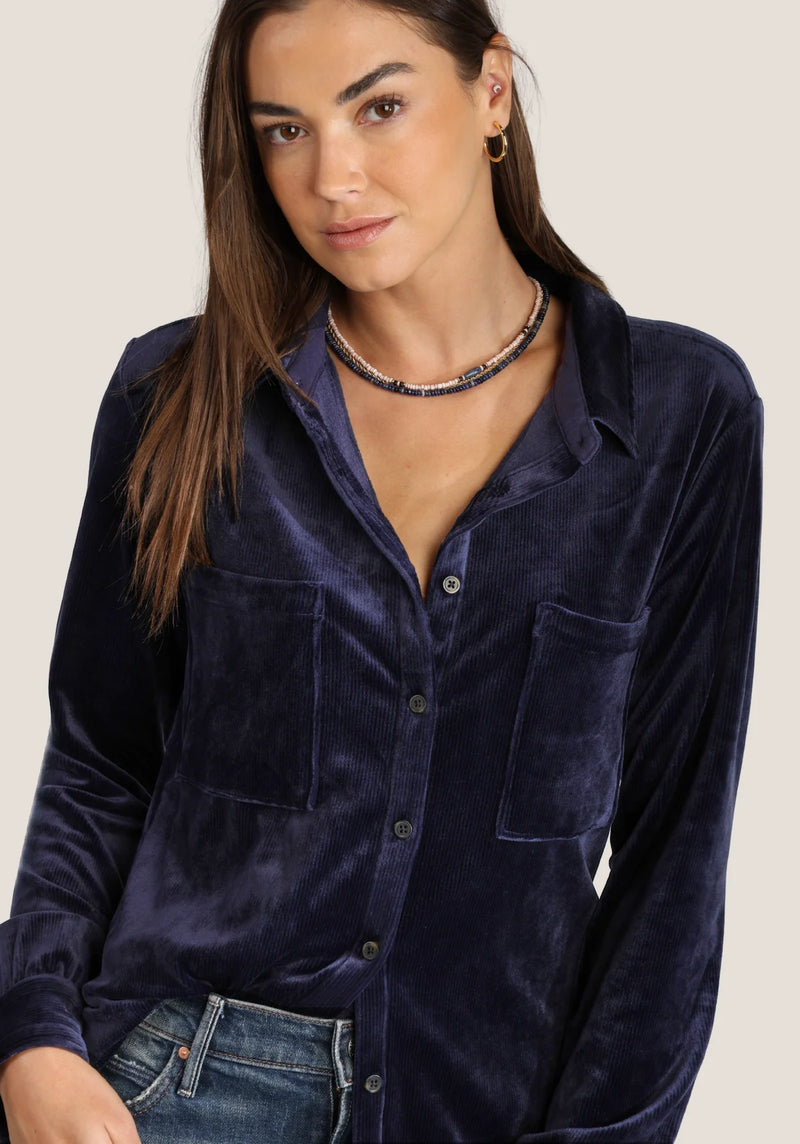 Dylan Maeve Shirt Jilli Boutique Navy Top Buckhead