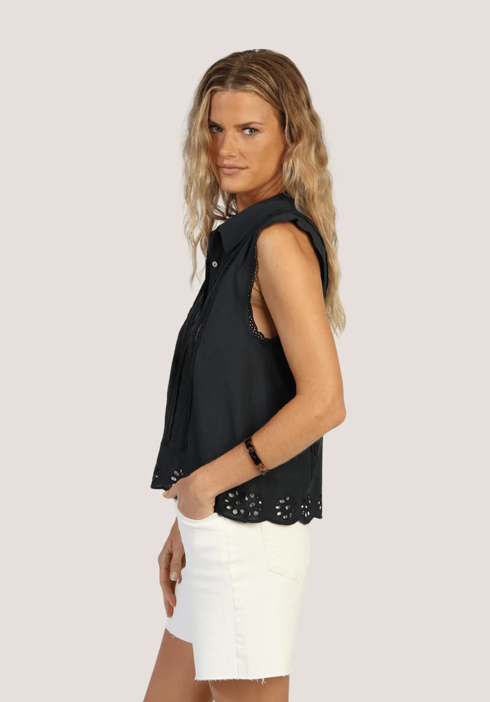 Malia Eyelet Lace Top