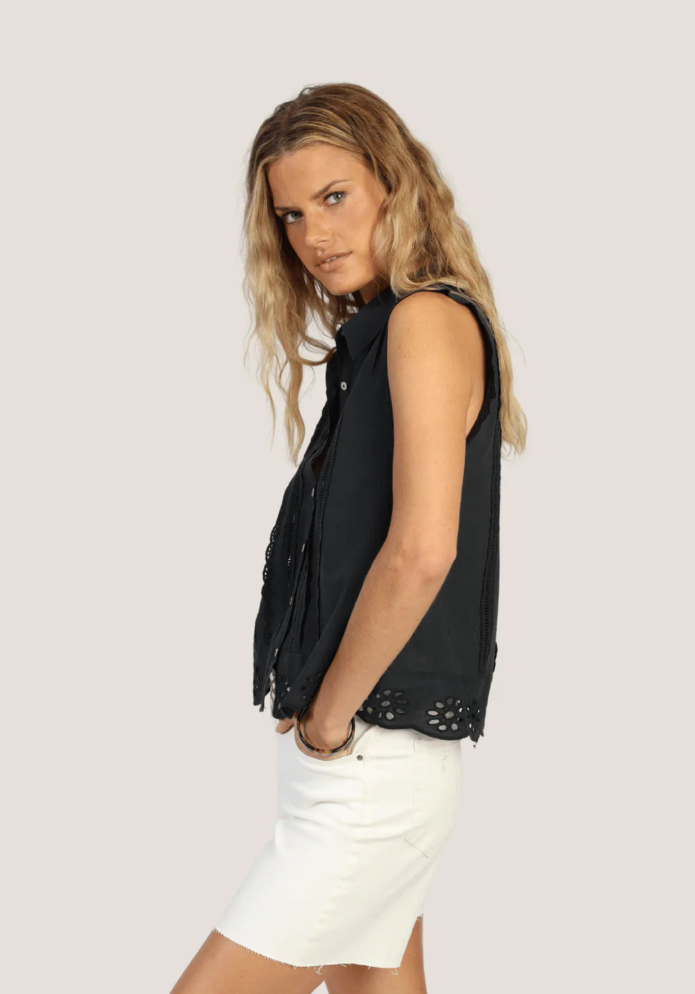 Malia Eyelet Lace Top