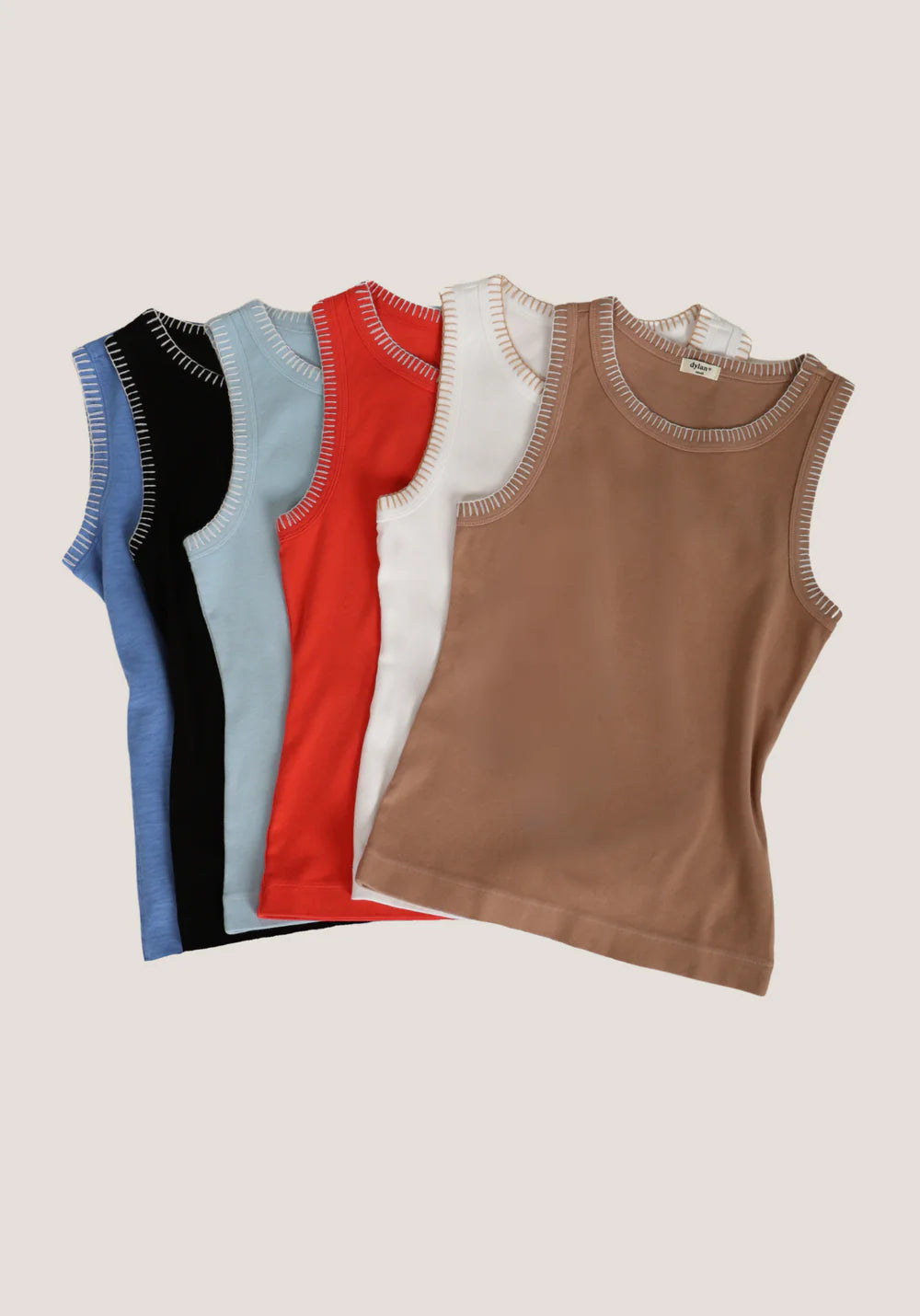 Dylan Jude Rib Tank Jilli Boutique top whipstitch