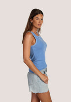 Dylan Jude Rib Tank W14SHR Jilli Boutique Blue
