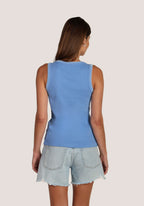 Dylan Jude Rib Tank W14SHR Jilli Boutique Blue