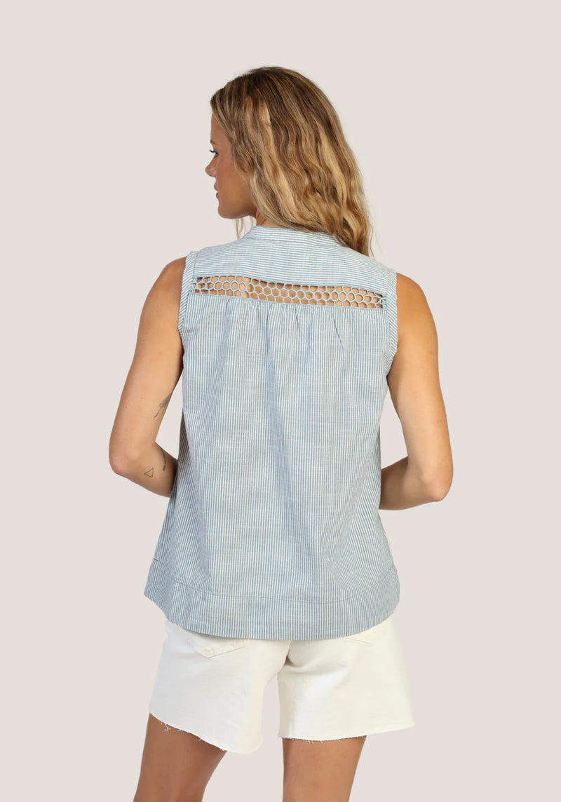 Leni Lace-Up Shirt Dylan Jilli Boutique