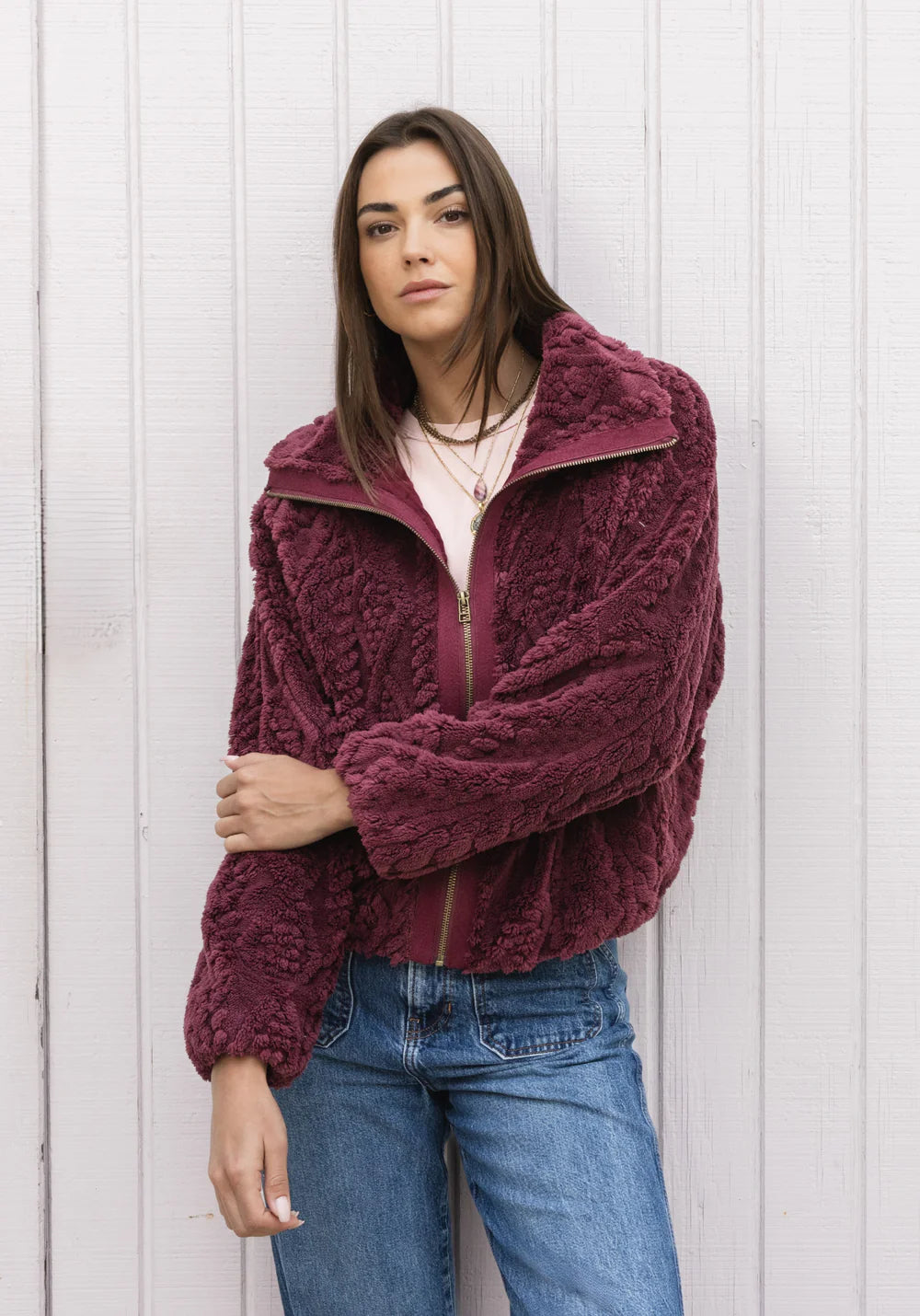 Dylan So Cozy Cable Jacket Jilli Boutique Atlanta