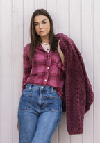 Maroon Cable Knit Jacket So Cozy Jacket Jilli Boutique Dylan