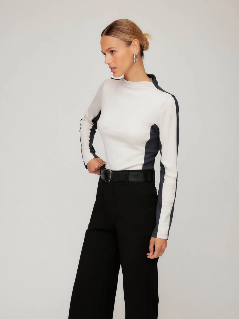 Fifteen Twenty Jilli Boutique Cass Colorblock Mockneck Top