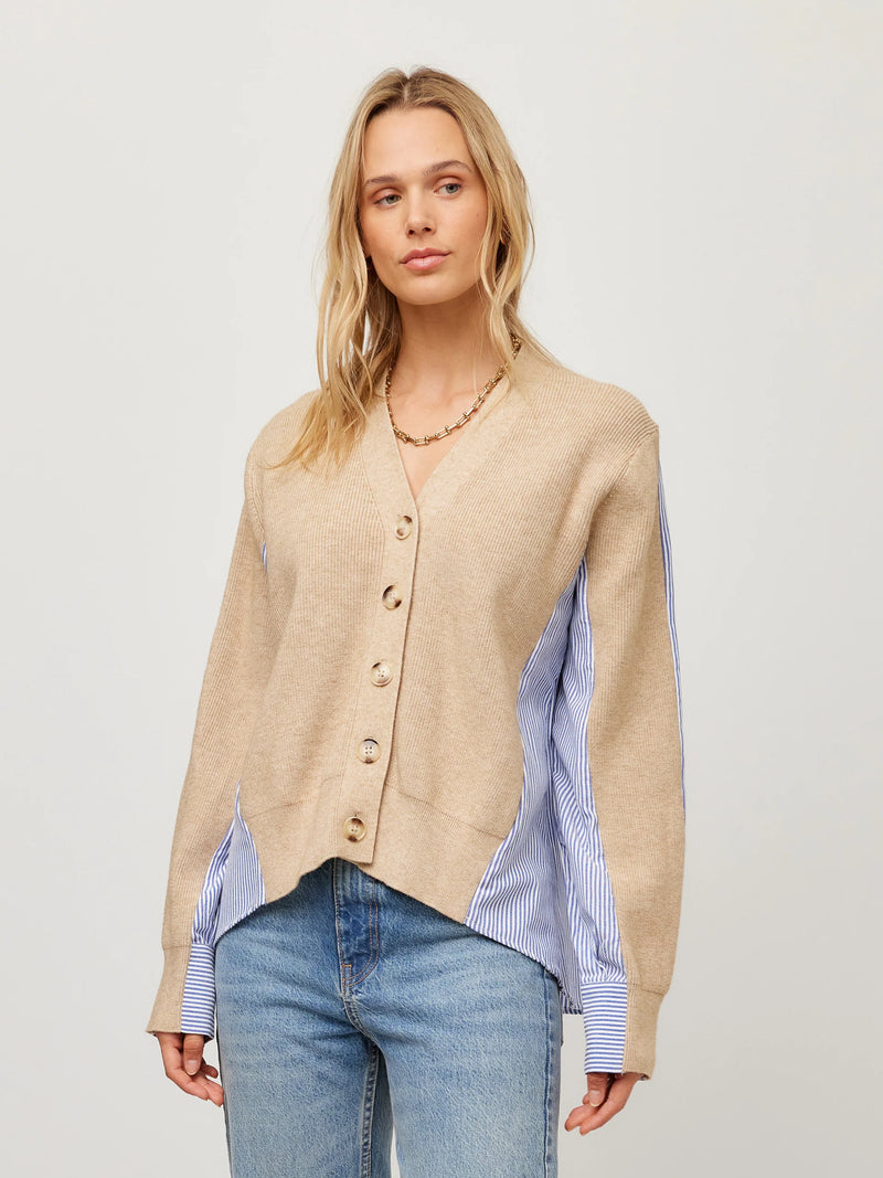 Celine Mixed Media Cardigan Fifteen Twenty Jilli Boutique