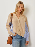 Celine Mixed Media Cardigan Fifteen Twenty Jilli Boutique Dunwoody