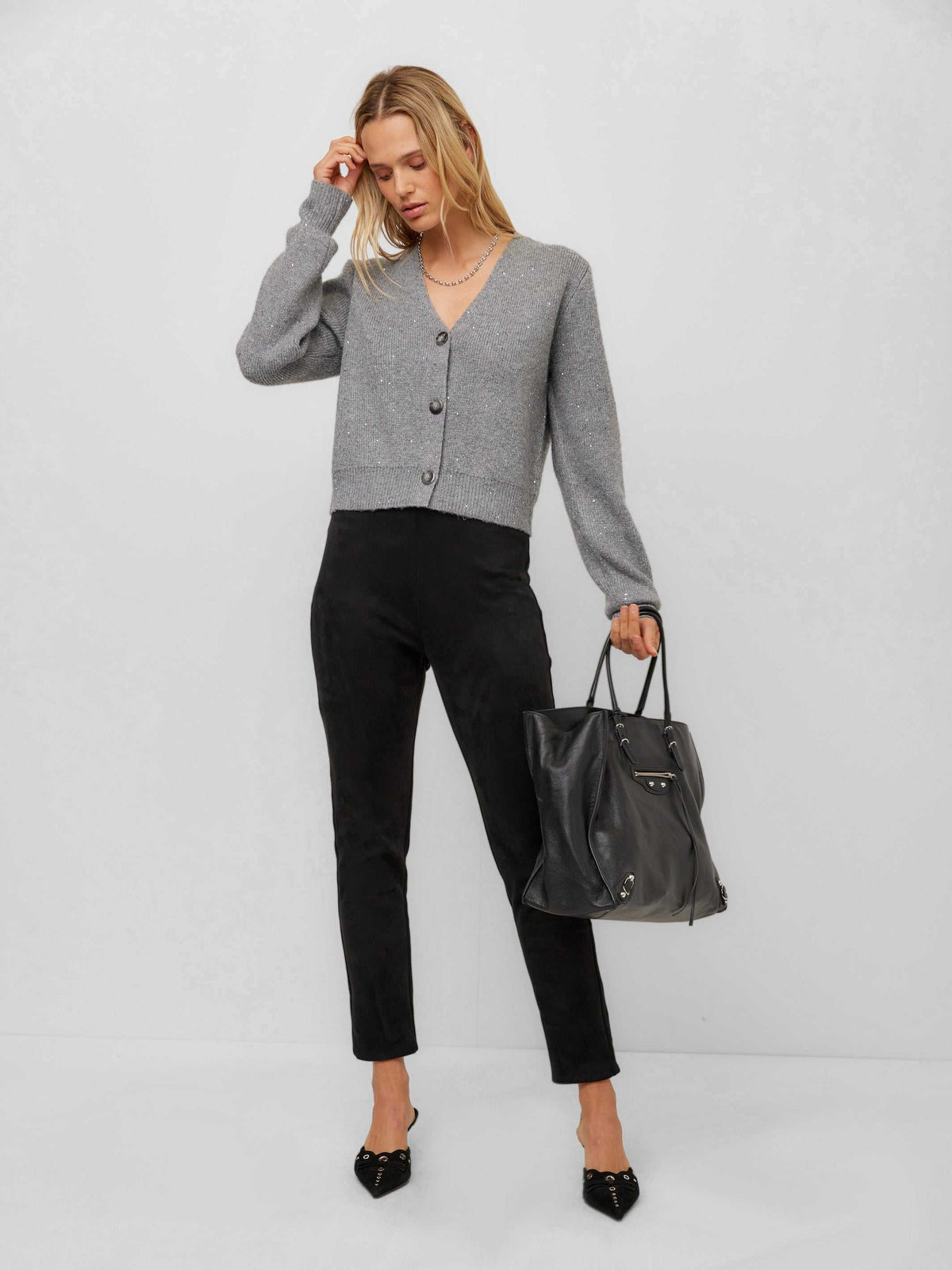 Danae Ankle Slit Pants in Black Fifteen Twenty Jilli Boutique