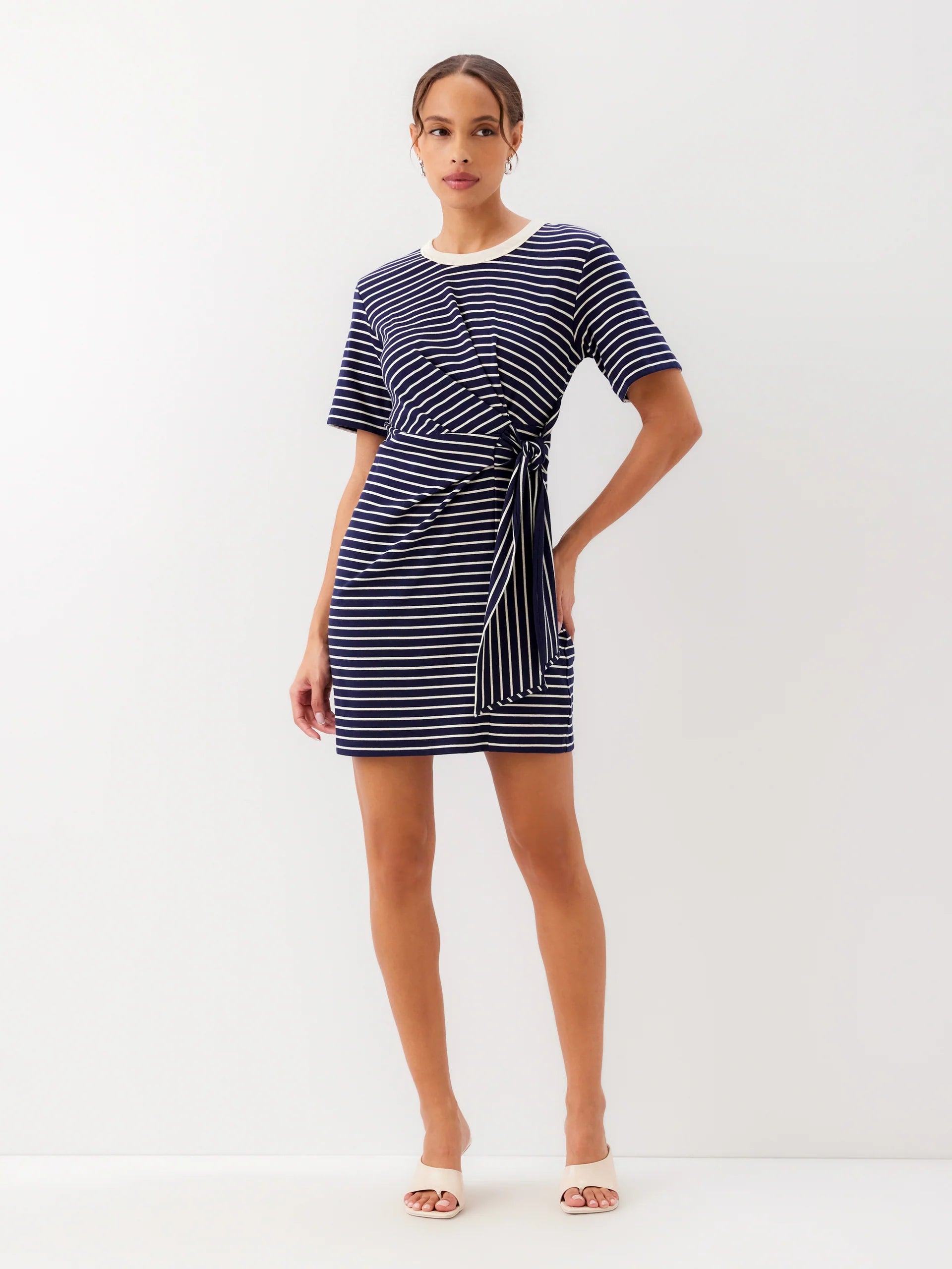 Darla Side-Knot Contrast Dress Jilli Boutique Buckhead