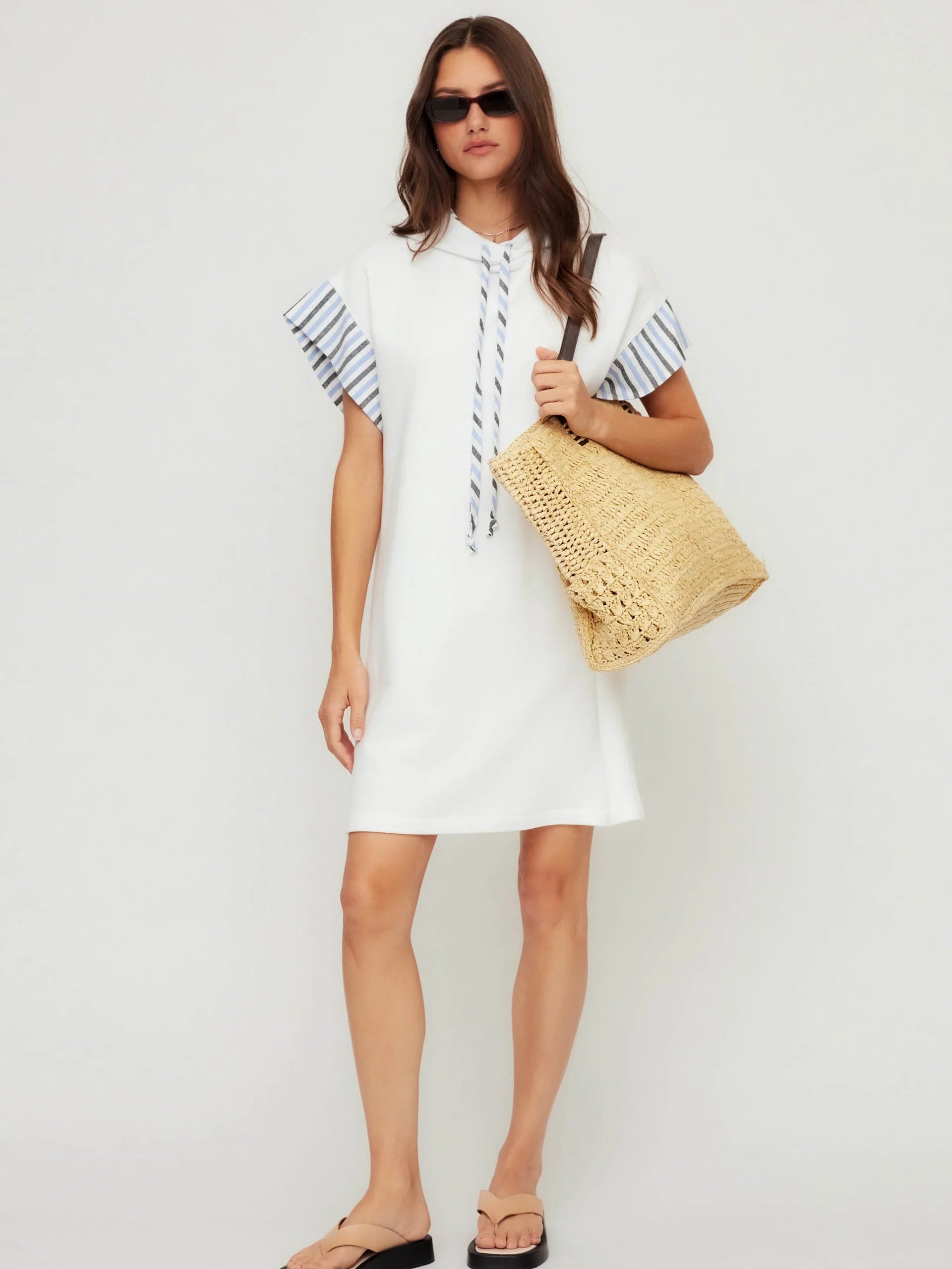 Dayna Contrast Hoodie Dress Jilli Boutique Fifteen Twenty Atlanta