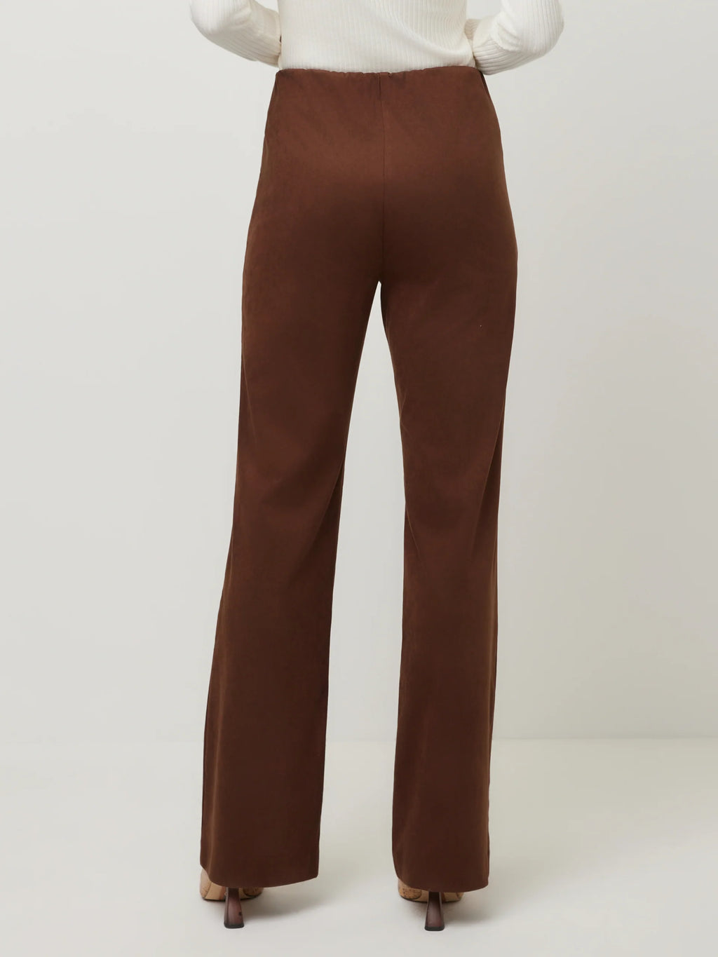 Ellie Faux Suede Bootcut Pants in Wood Fifteen Twenty 3F72100 Jilli Boutique Chastain Square Buckhead
