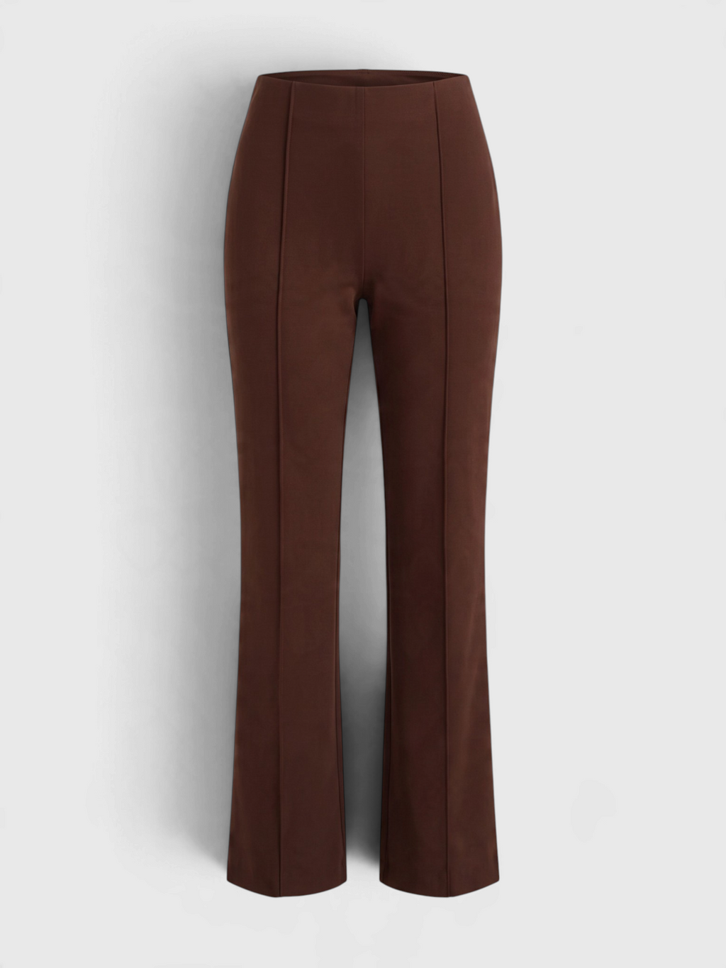 Ellie Faux Suede Bootcut Pants in Wood