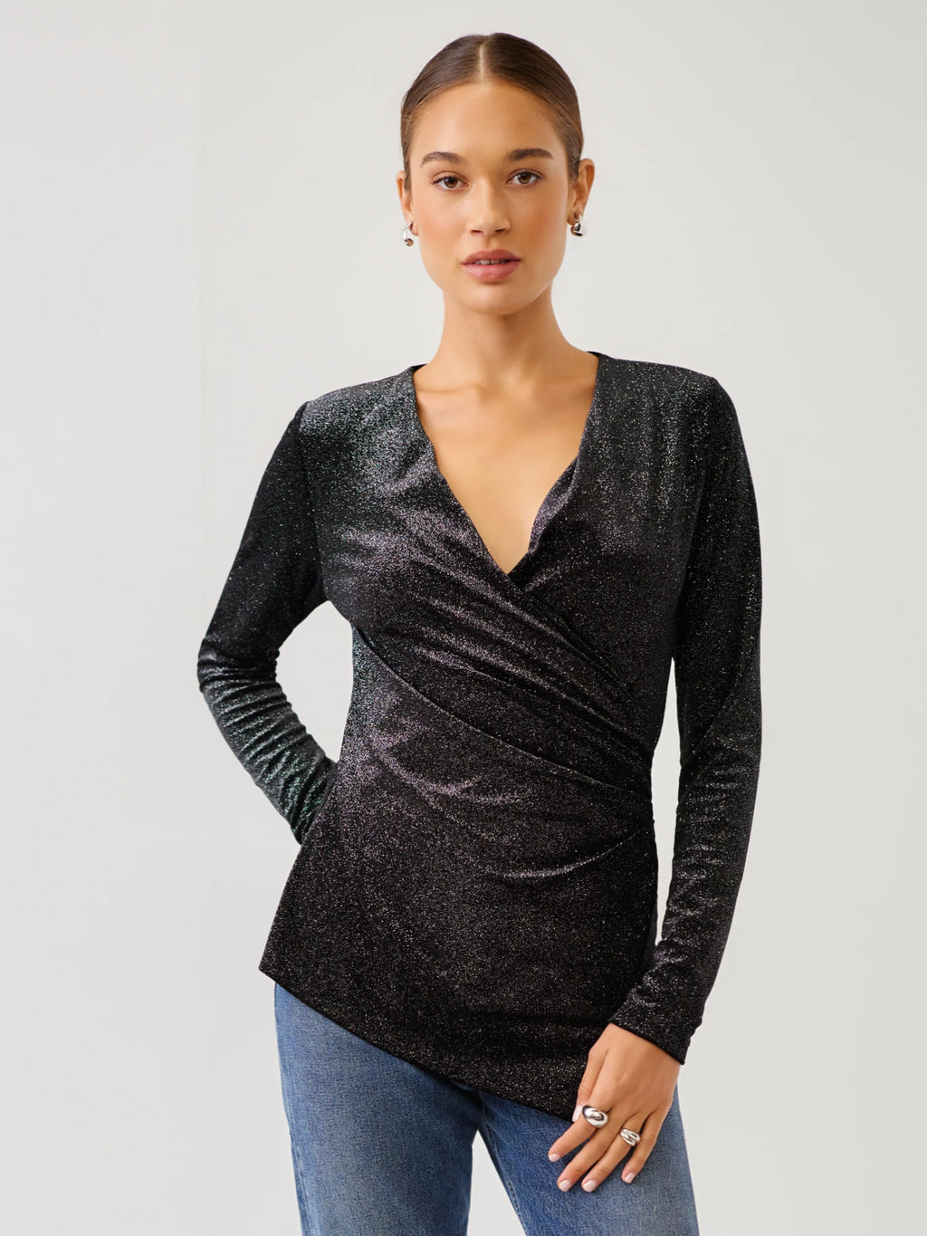 Fifteen Twenty Imara Long Sleeve Wrap Top Jilli Boutique Atlanta