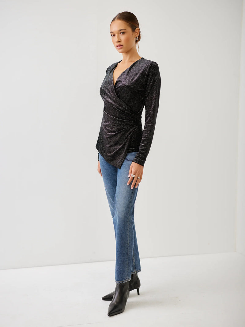 Fifteen Twenty Brand Imara Long Sleeve Wrap Top 4F68400 Jilli Boutique Buckhead Atlanta