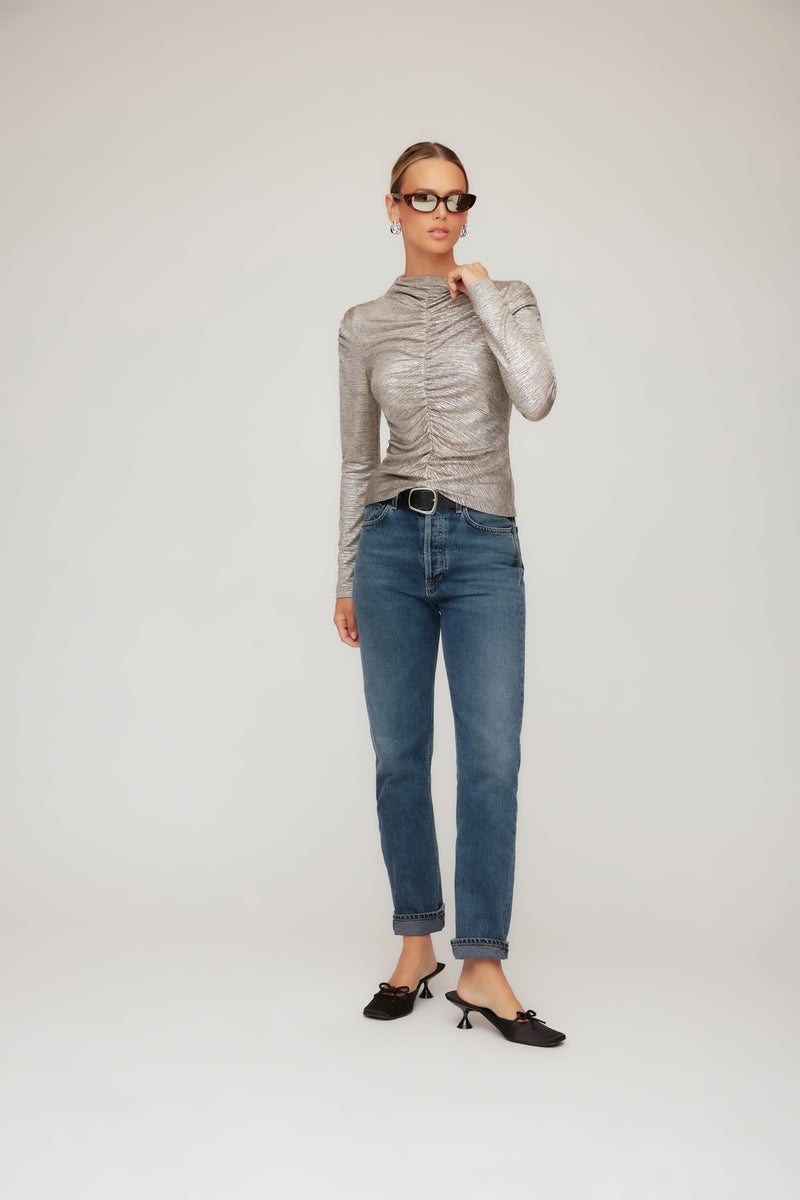 fifteen twenty ruched selena top jilli boutique chastain square atlanta