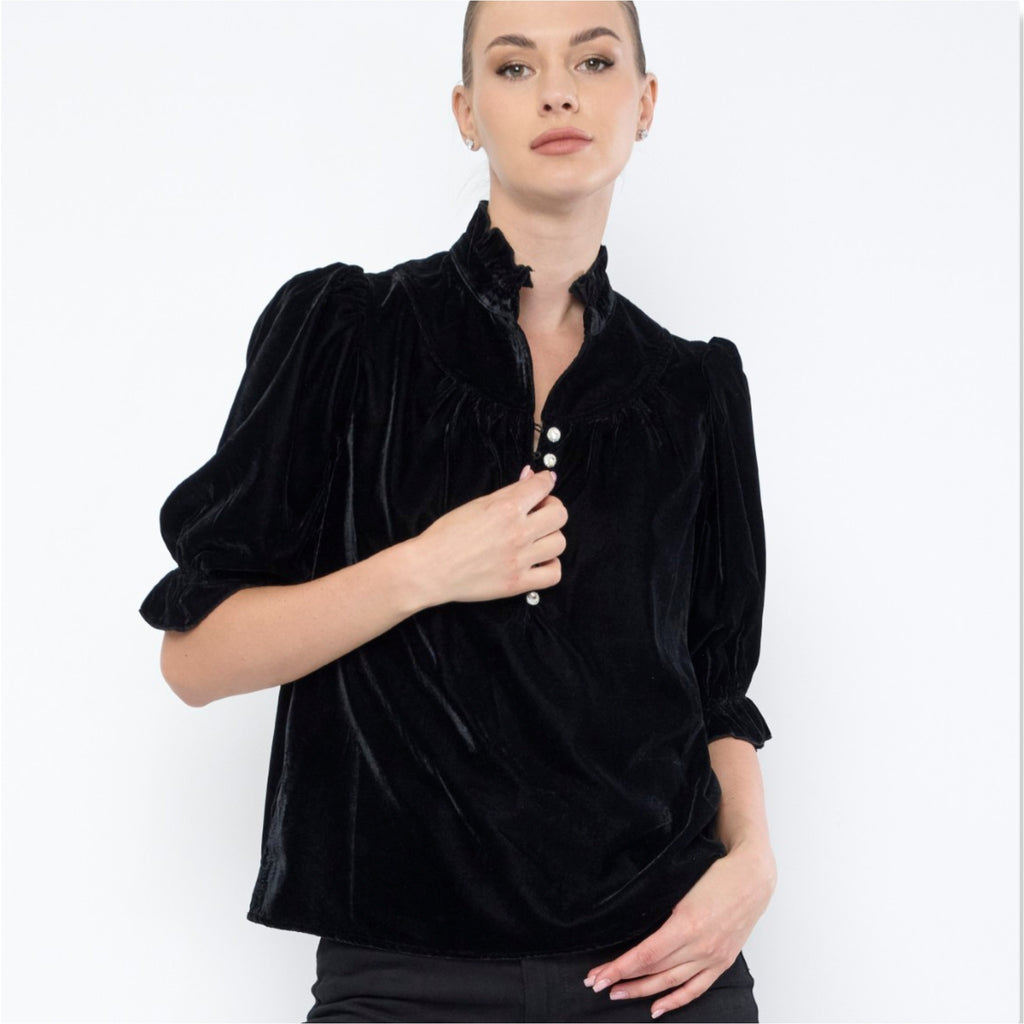 Onyx Plush Velvet Top