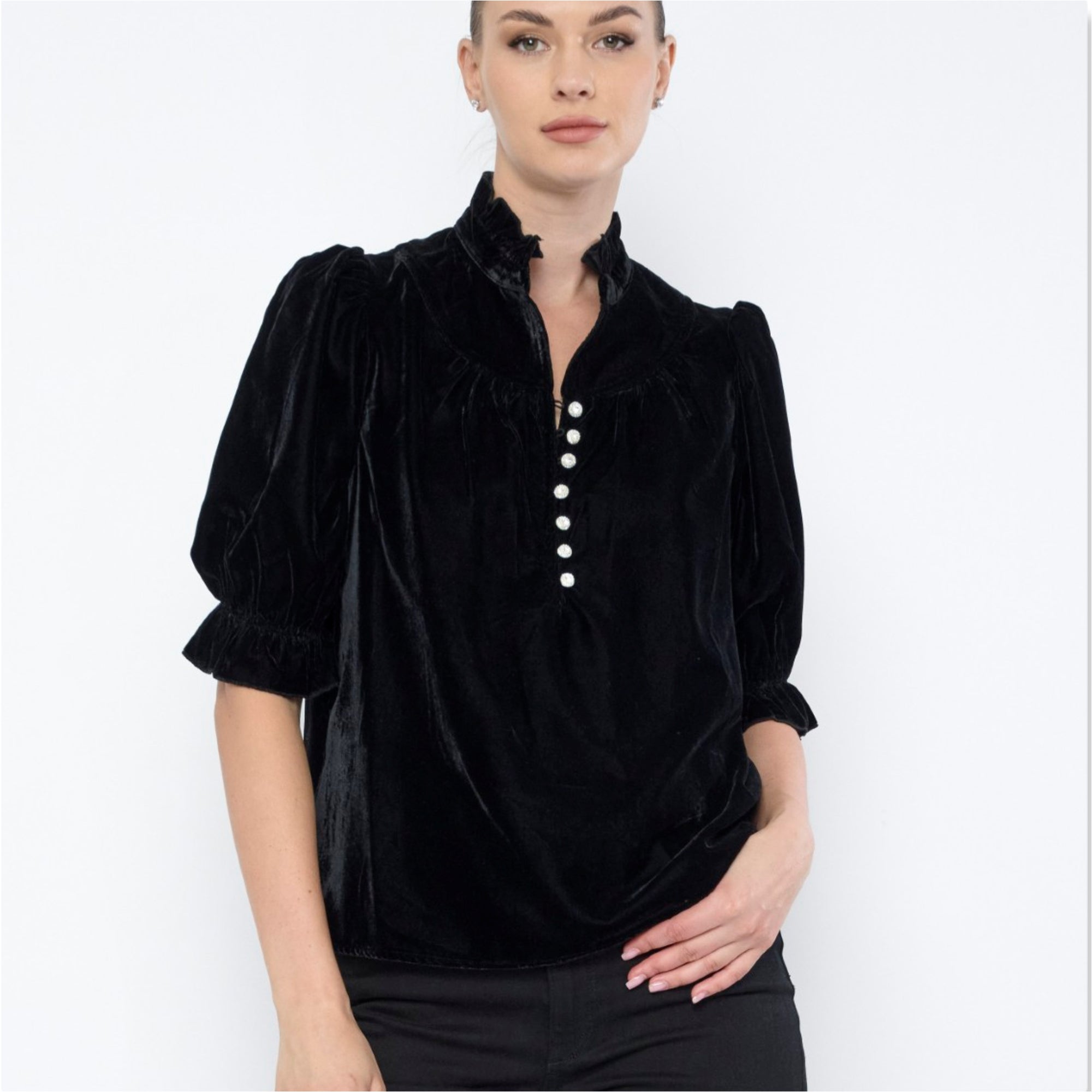 Onyx Plush Velvet Top