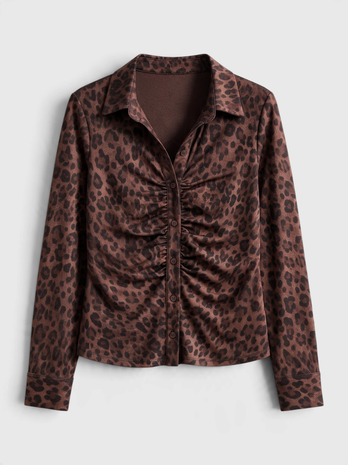 Lena Blouse in Leopard Suede