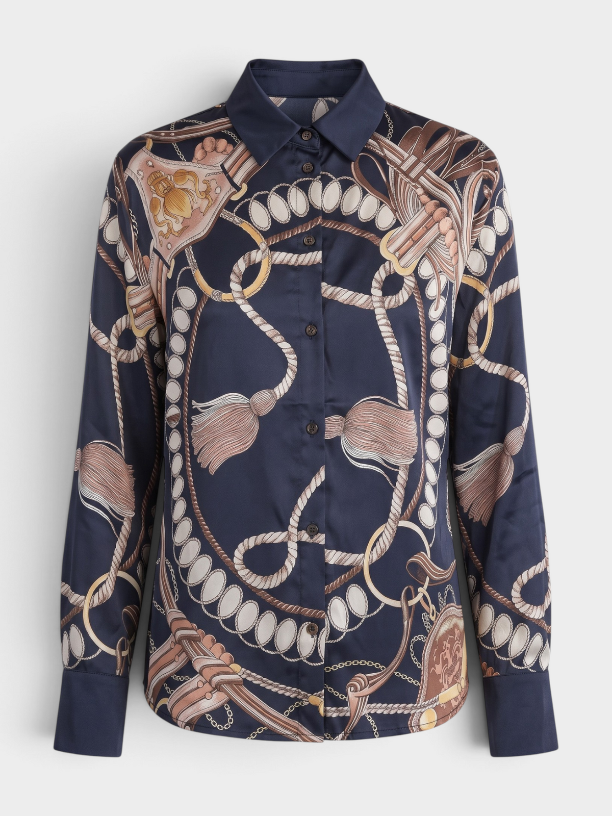 Scarlett Blouse in Navy Bridge Hampton