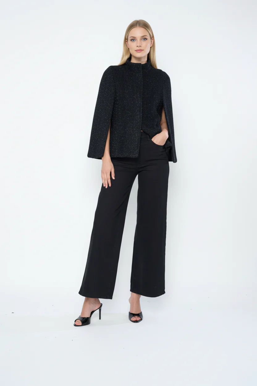 Flora Bea NYC Jilli Boutique Black Misha Cape